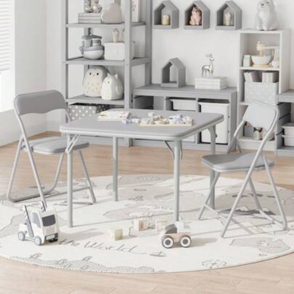 Kids Outdoor Chair And Table - 3 Piece Folding Table and Chairs