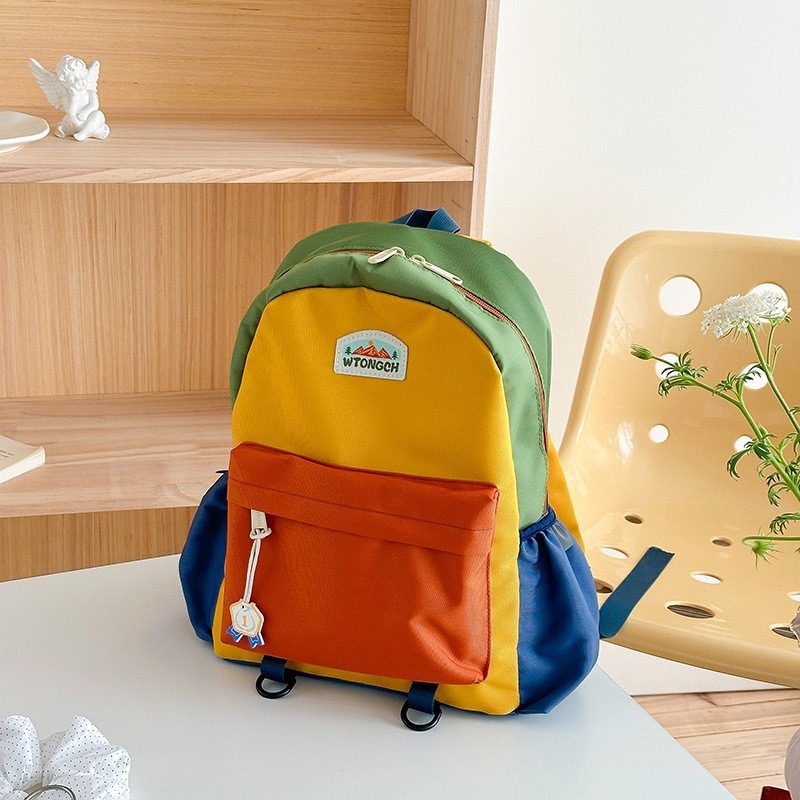 Kids Outdoor Backpack - New Color Block Kids Backpack Lightweight
