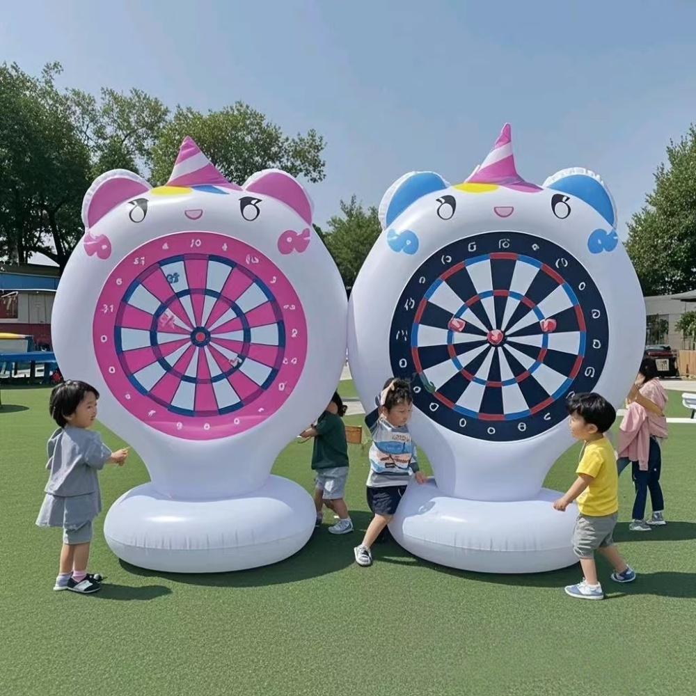 Kids Outdoor Games For Party - Inflatable Unicorn Throwing Game Target Sticky