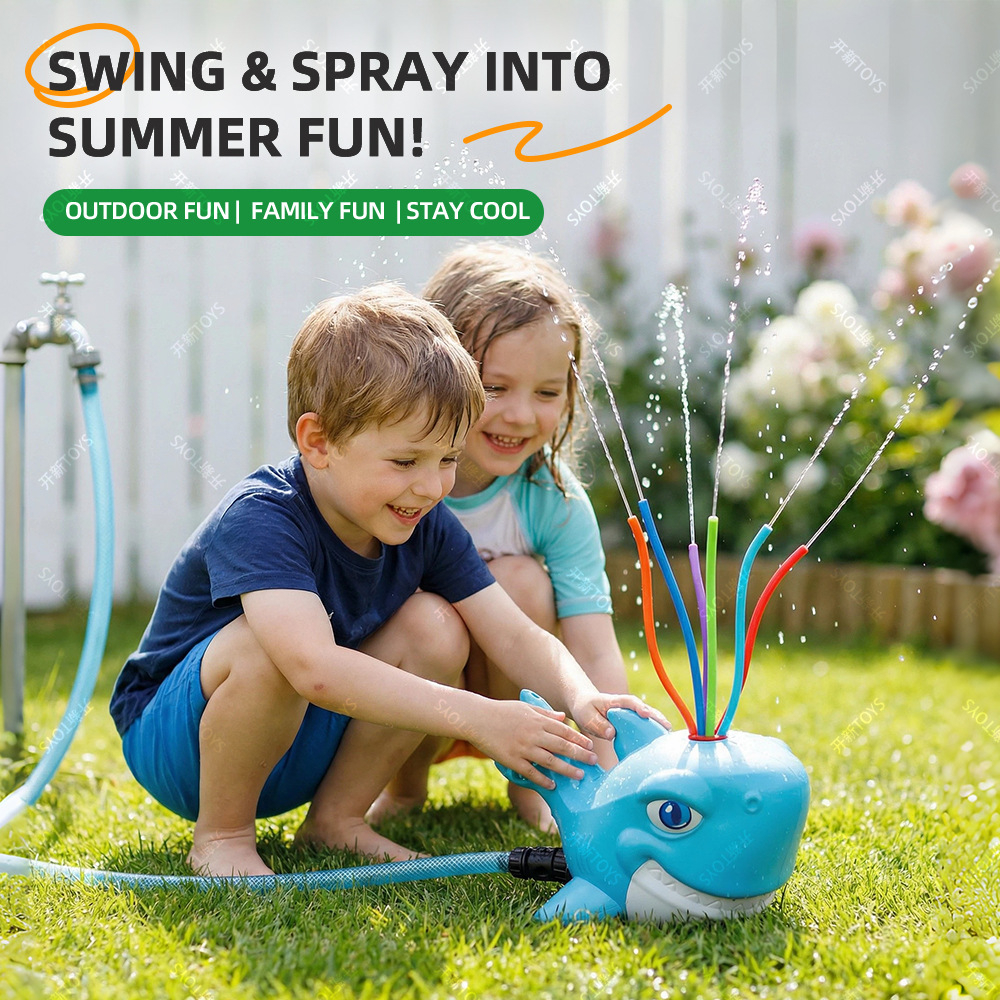 Cartoon Shark Sprinkler Outdoo - Kids Outdoor Yard Tools 评论和价格
