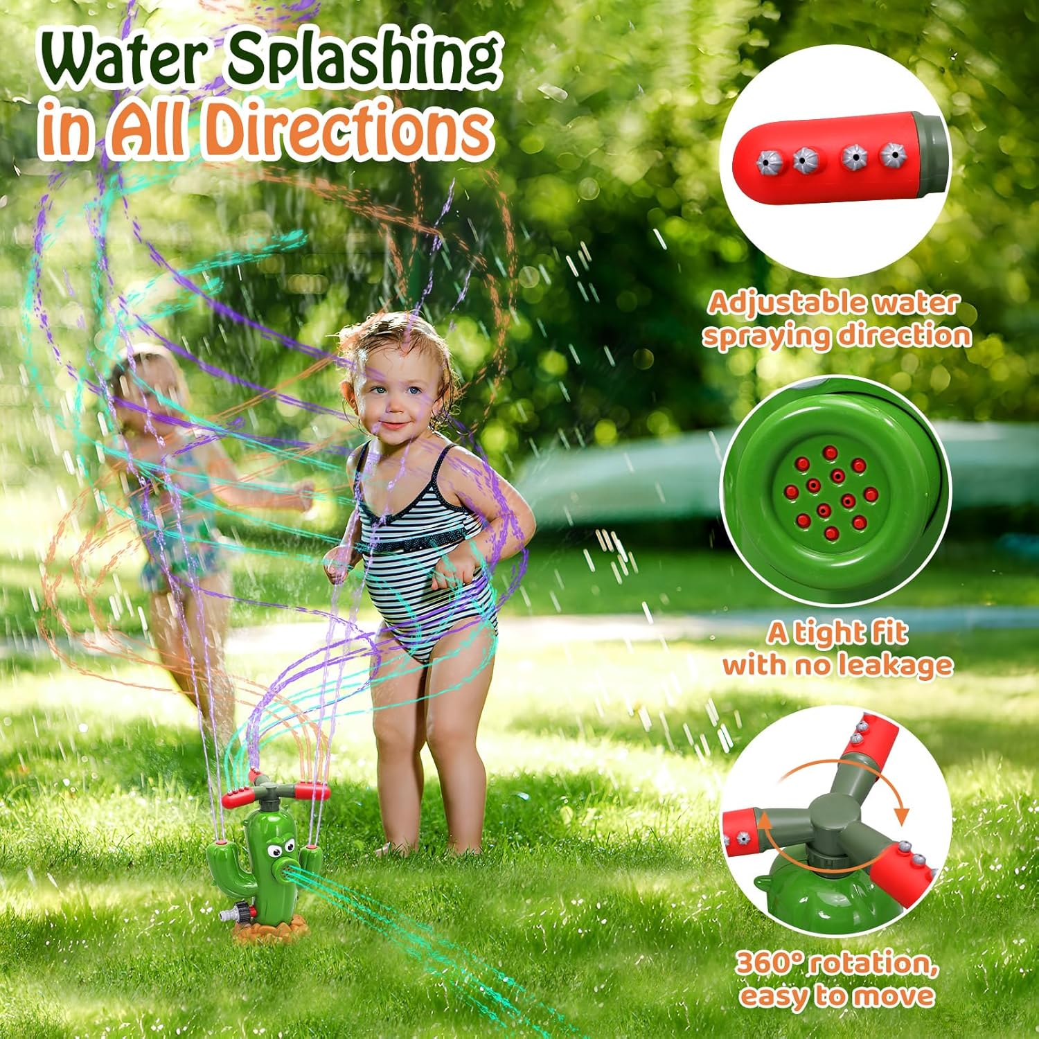 Water Spray Toy Cactus Sprinkl - Kids Outdoor Yard Tools 评论和价格