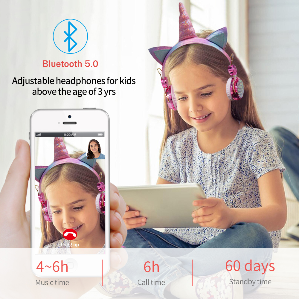 Cute Unicorn Wireless Earphone - Kids Outdoor Videos 评论和价格