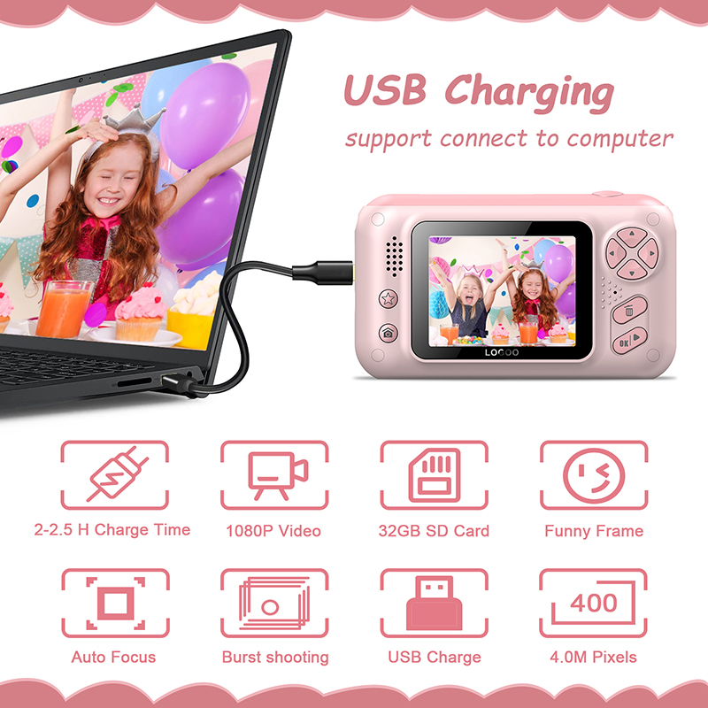 Kids Pink Camera Digital Video - Kids Outdoor Videos 评论和价格