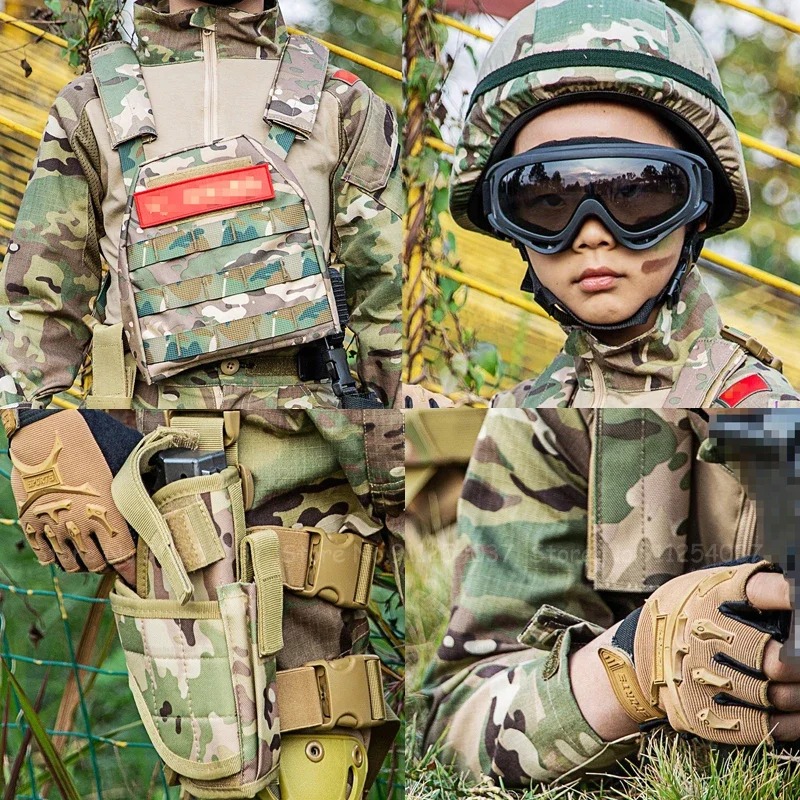 Children Tactical Camouflage S - Kids Outdoor Jumpsuit 评论和价格