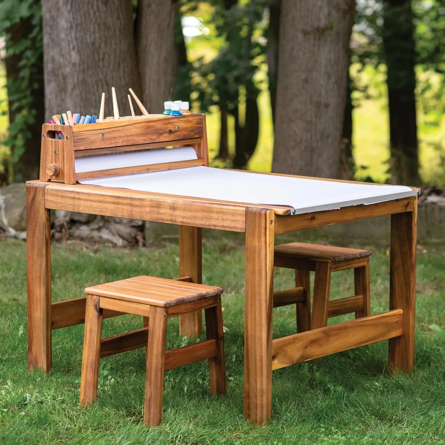 Acadia Outdoor Art Table and S - Kids Outdoor Chair And Table 评论和价格
