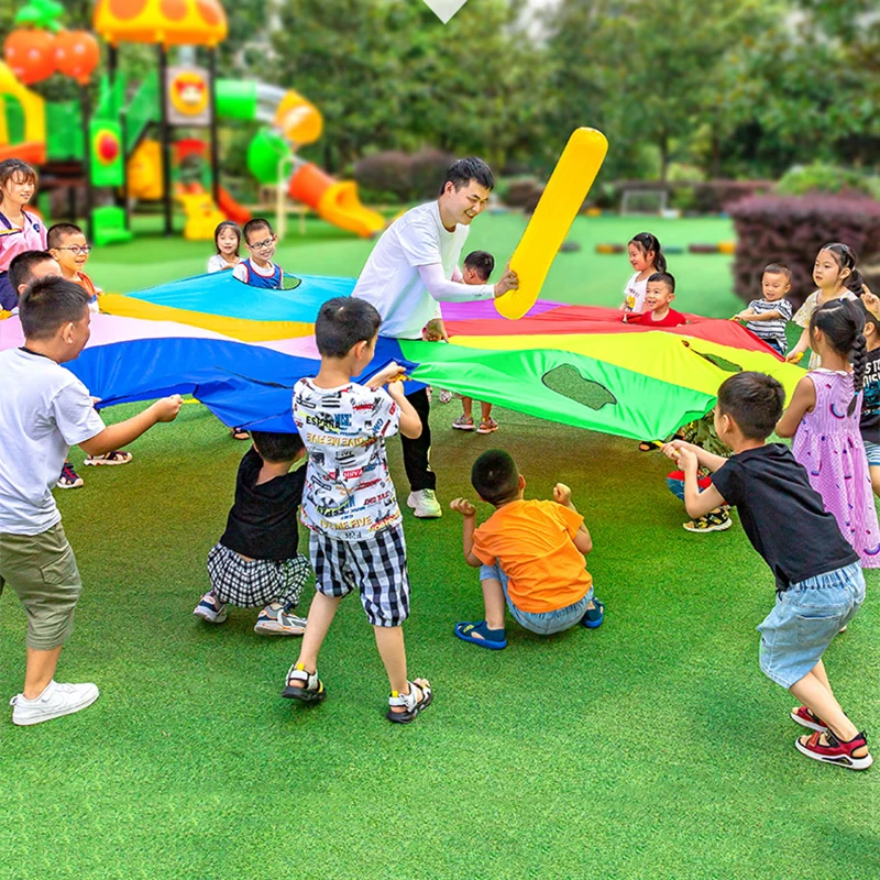 Rainbow Parachute Knock Gopher - Kids Outdoor Games For Party 评论和价格