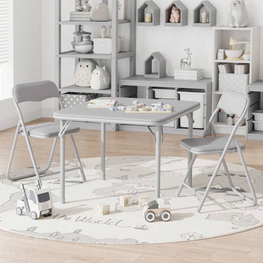 3 Piece Folding Table and Chai - Kids Outdoor Chair And Table 评论和价格