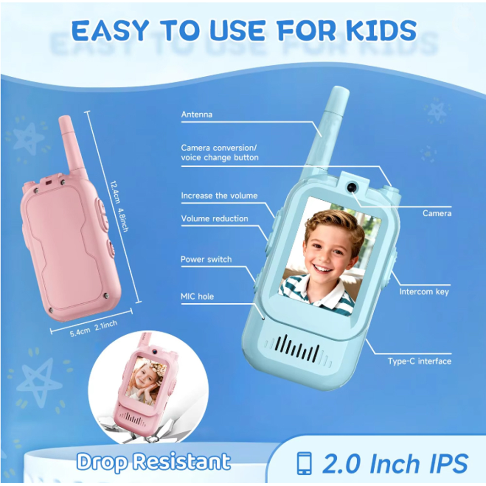 2PCS Video Walkie Talkies Mini - Kids Outdoor Videos 评论和价格
