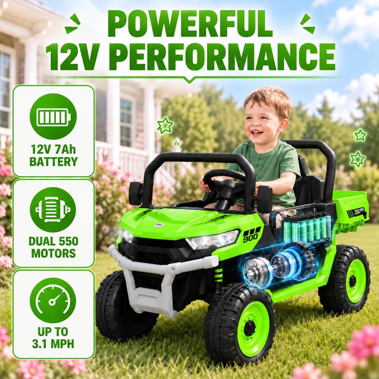 12V Kids Electric Ride On Dump - Kids Outdoor Dump Truck 评论和价格