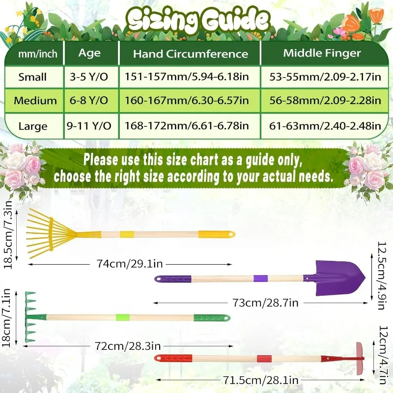 7Pcs Kids Gardening Tools Set  - Kids Outdoor Yard Tools 评论和价格