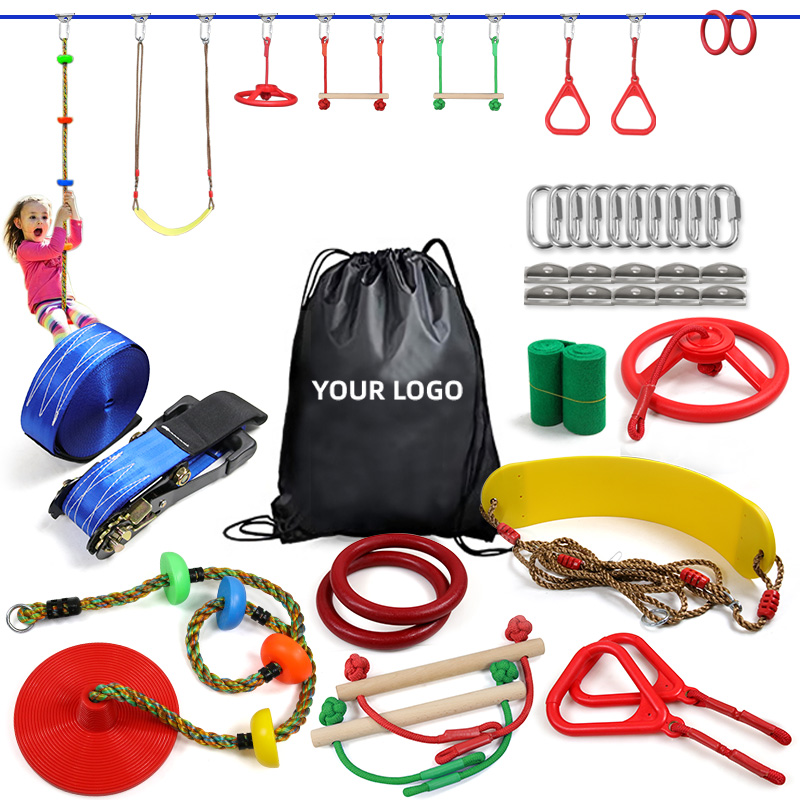 Outdoor Play Slackline Ninja W - Kids Outdoor Ninja Course 评论和价格