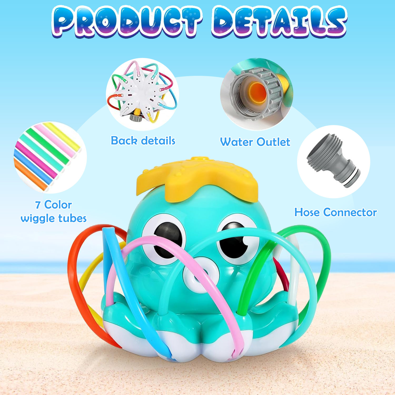Octopus Sprinkler Water Spray  - Kids Outdoor Yard Tools 评论和价格