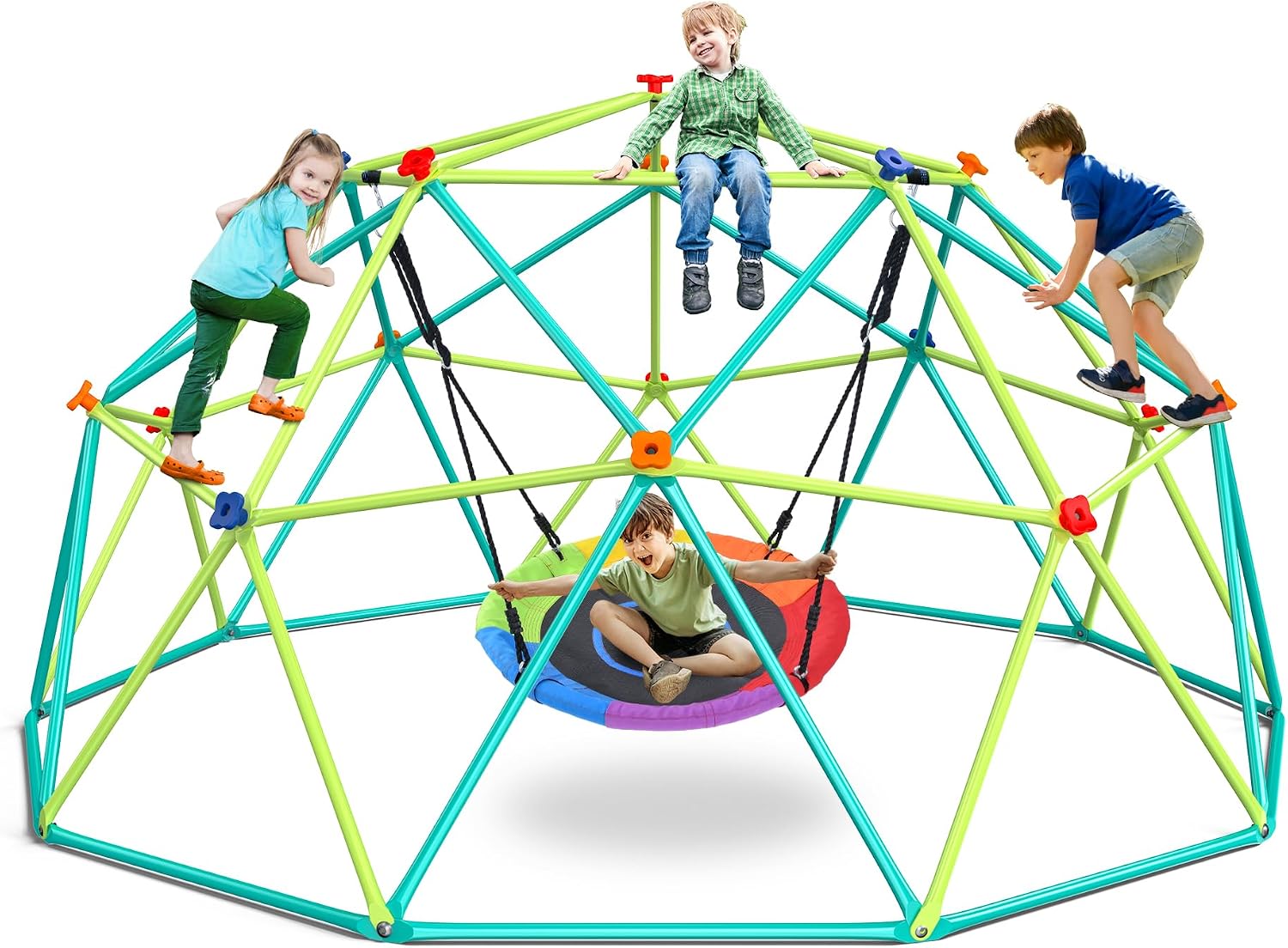 10 ft Climbing Dome Swing Set  - Kids Outdoor Gym 评论和价格