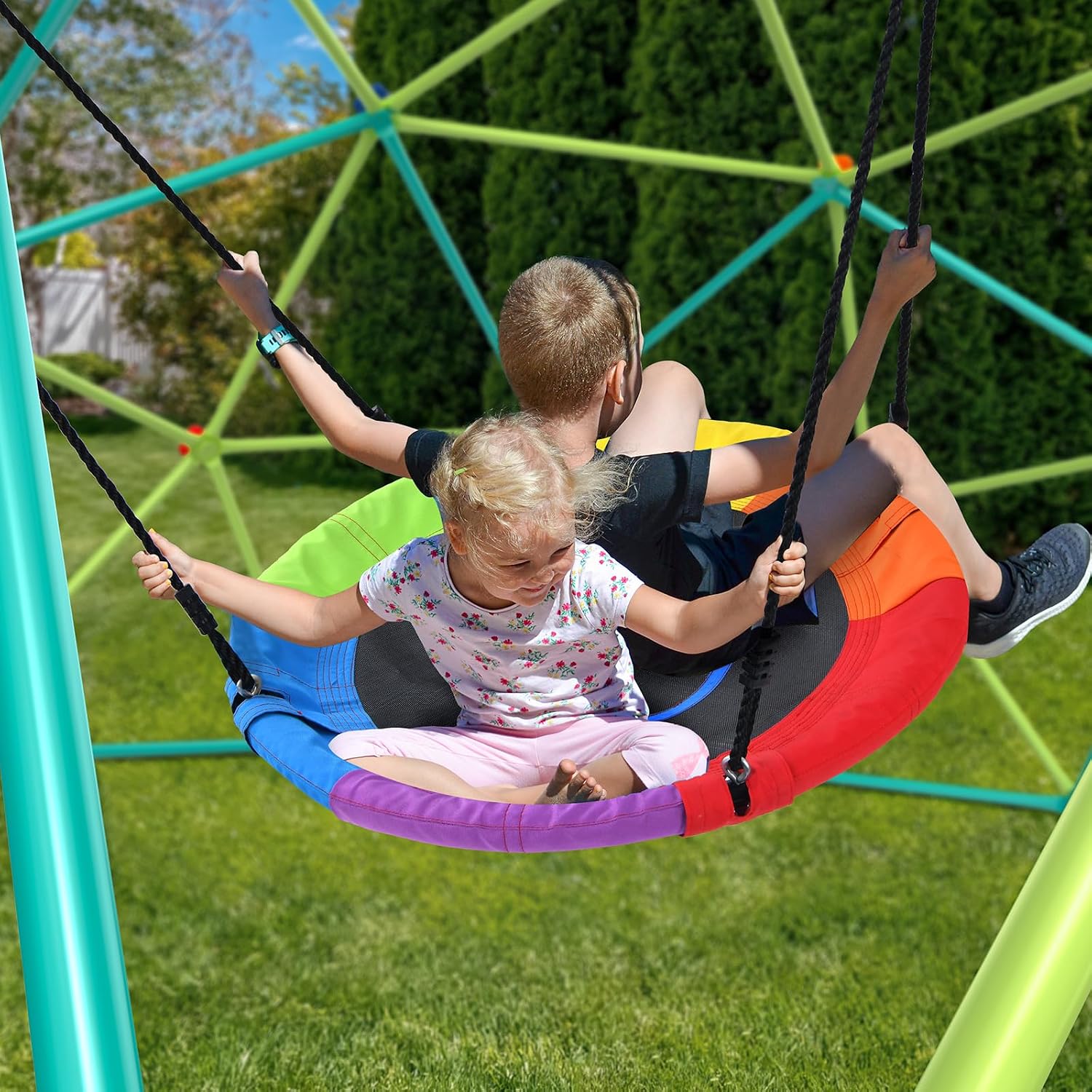 10 ft Climbing Dome Swing Set  - Kids Outdoor Gym 评论和价格
