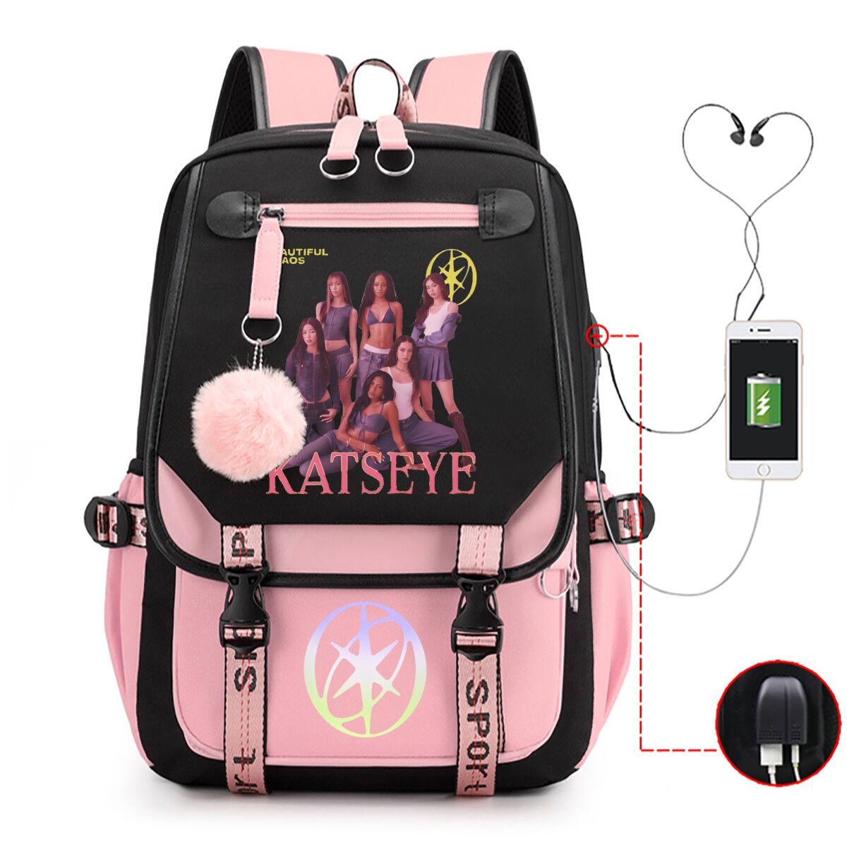 Katseye Backpack Students Back - Kids Outdoor Backpack 评论和价格