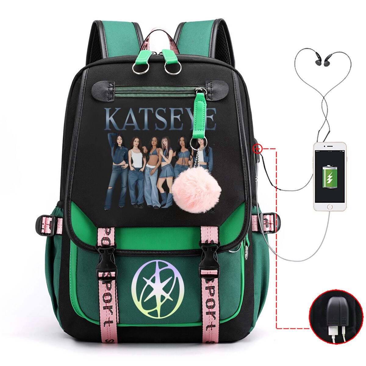 Katseye Backpack Students Back - Kids Outdoor Backpack 评论和价格