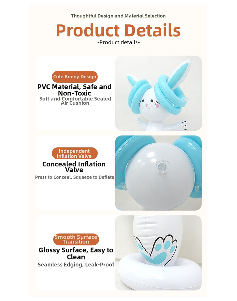 Easter Inflatable Bunny Ring T - Kids Outdoor Games For Party 评论和价格