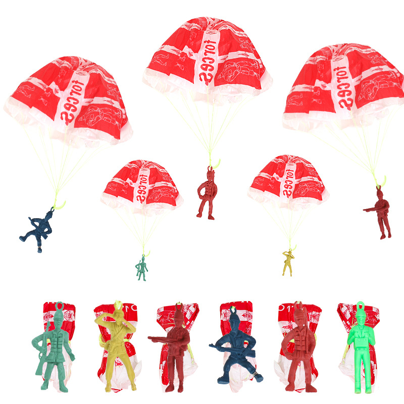 10pcs Plastic Ejecting Parachu - Kids Outdoor Games For Party 评论和价格