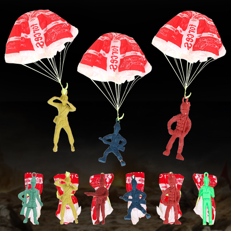 10pcs Plastic Ejecting Parachu - Kids Outdoor Games For Party 评论和价格