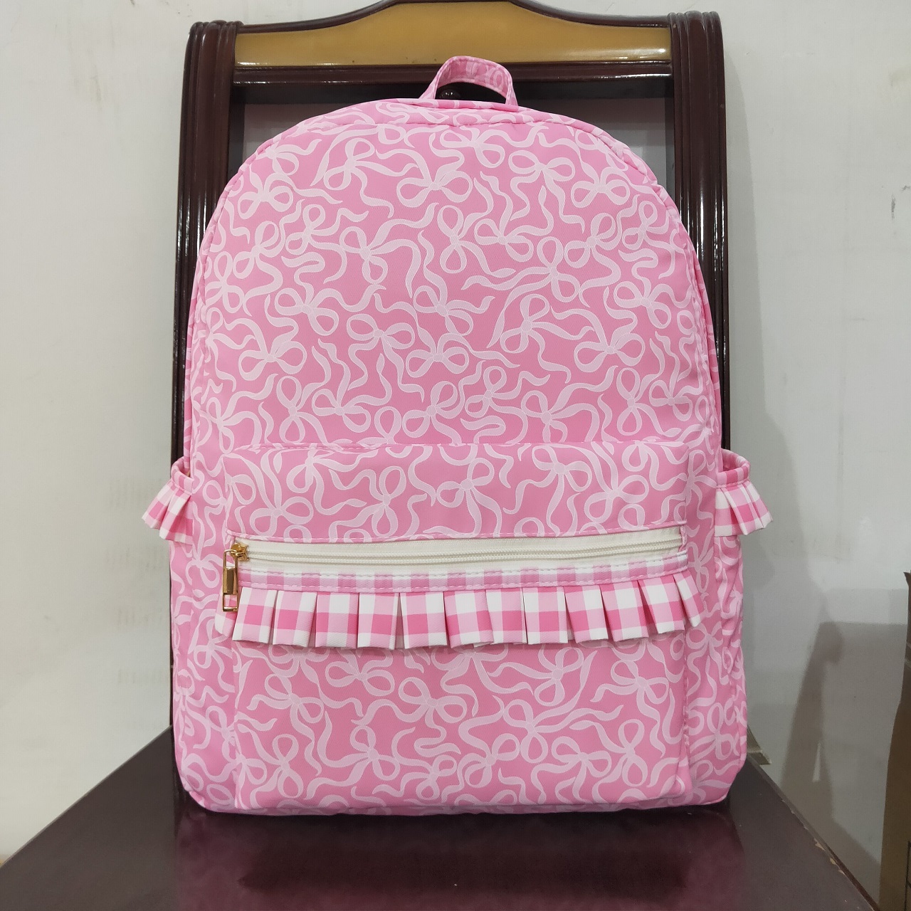 Wholesale Children Pink Bows O - Kids Outdoor Backpack 评论和价格