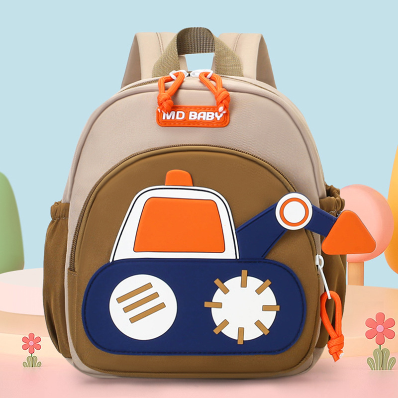 Cartoon Digger Truck Backpack  - Kids Outdoor Backpack 评论和价格