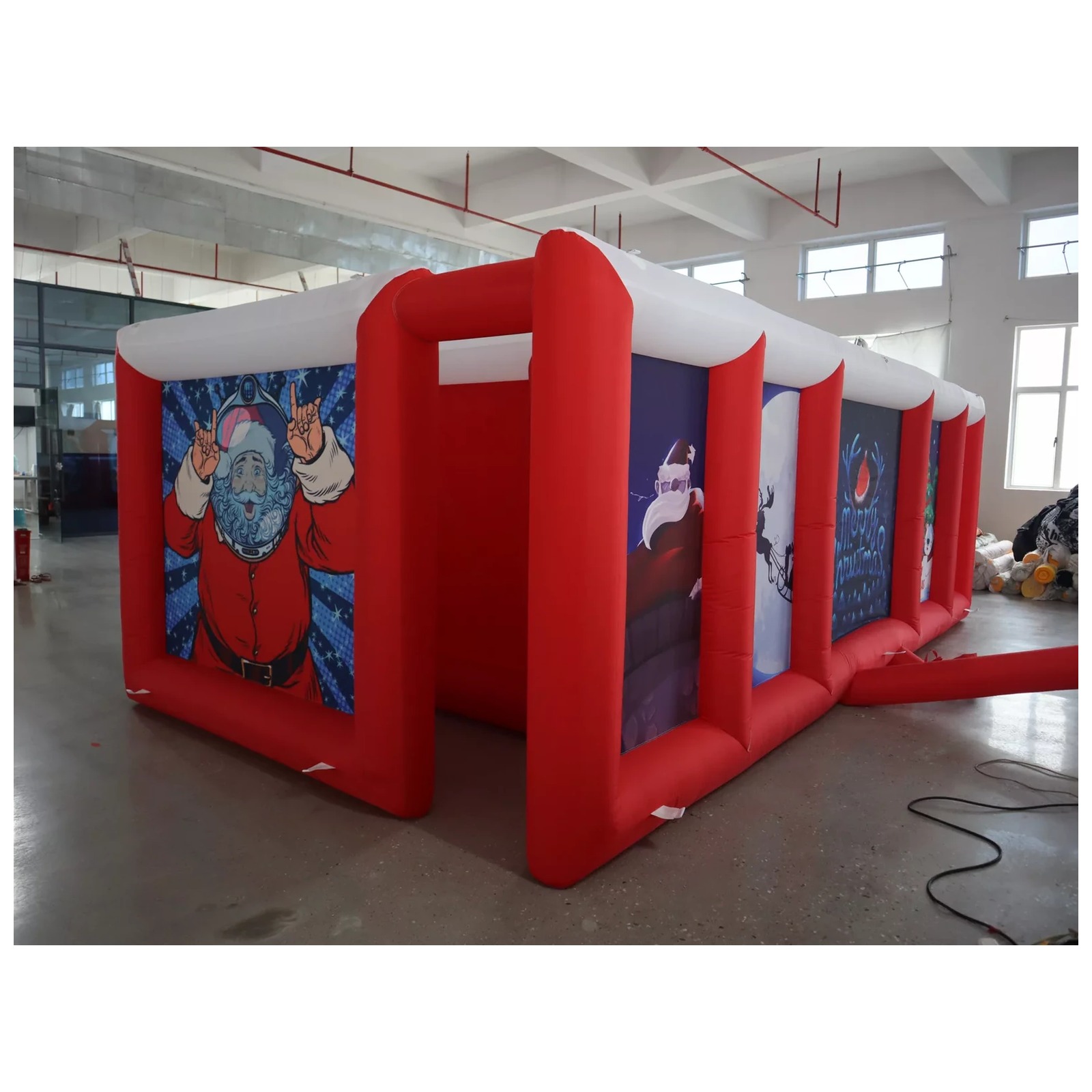 Large Red White Flat Roof Infl - Kids Outdoor Games For Party 评论和价格