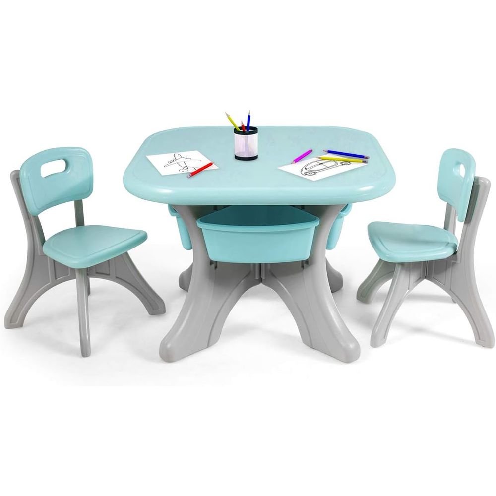 Kids Table and Chairs, 3 PCS A - Kids Outdoor Chair And Table 评论和价格