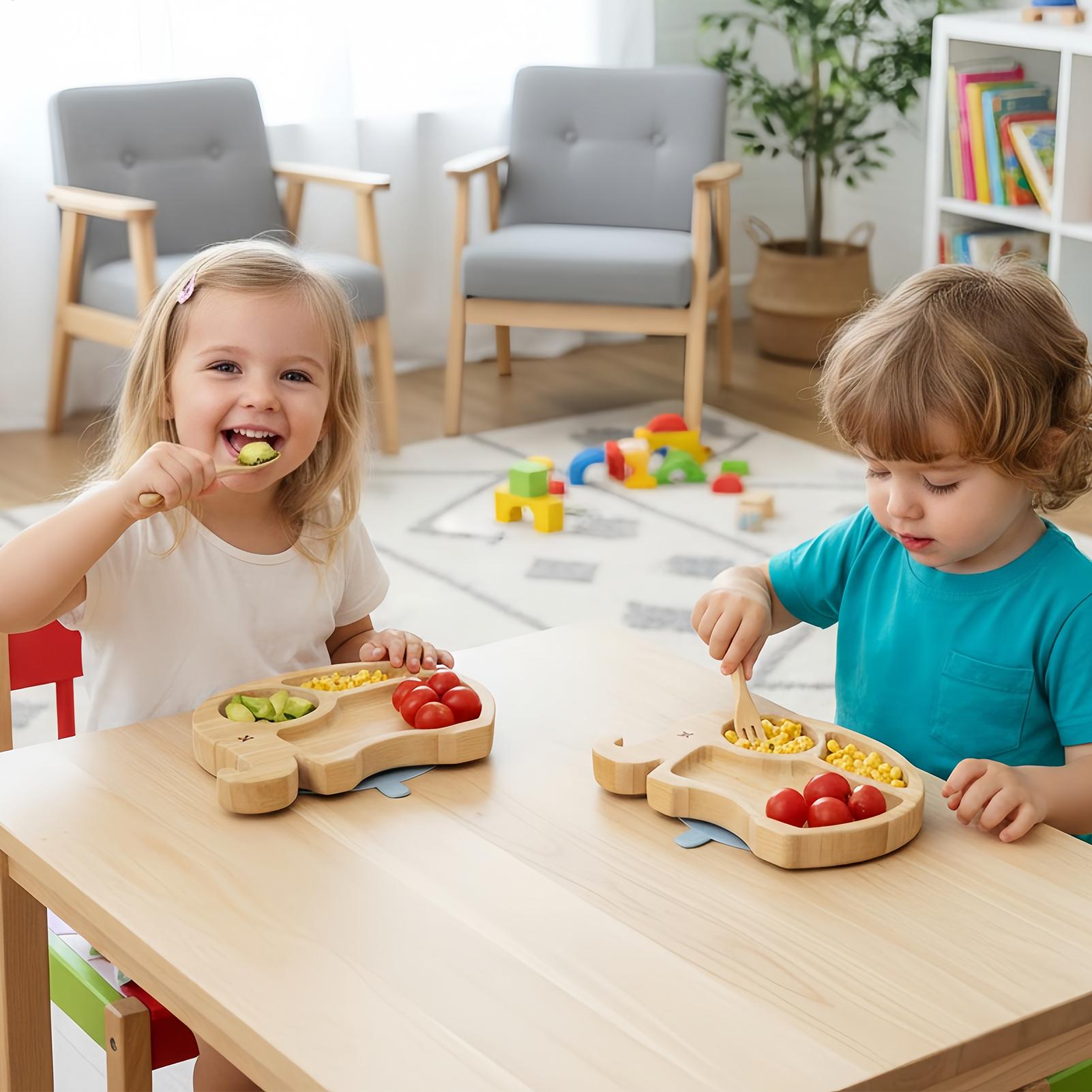 Kids Dish Set Divided Plate An - Kids Outdoor Dining Set 评论和价格