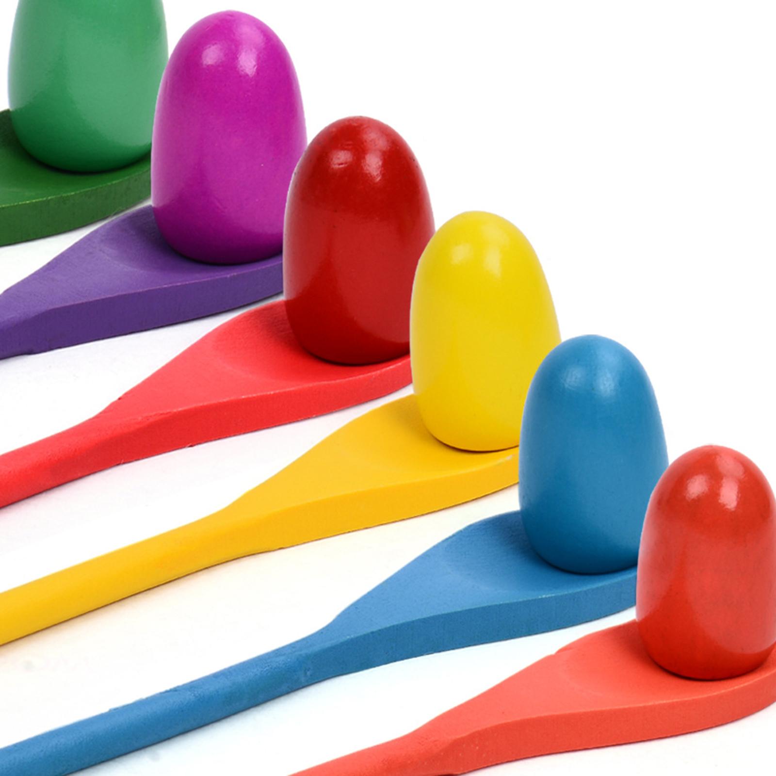 6 Pieces Egg Spoon Race Game H - Kids Outdoor Yard Games 评论和价格
