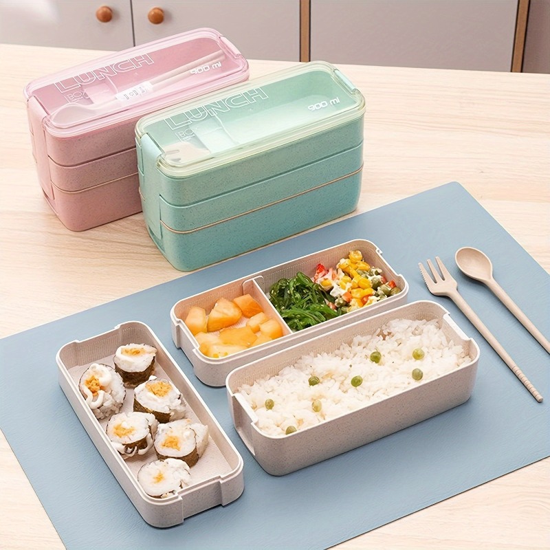 Portable Bento Box, 3-layers L - Kids Outdoor Dining Set 评论和价格