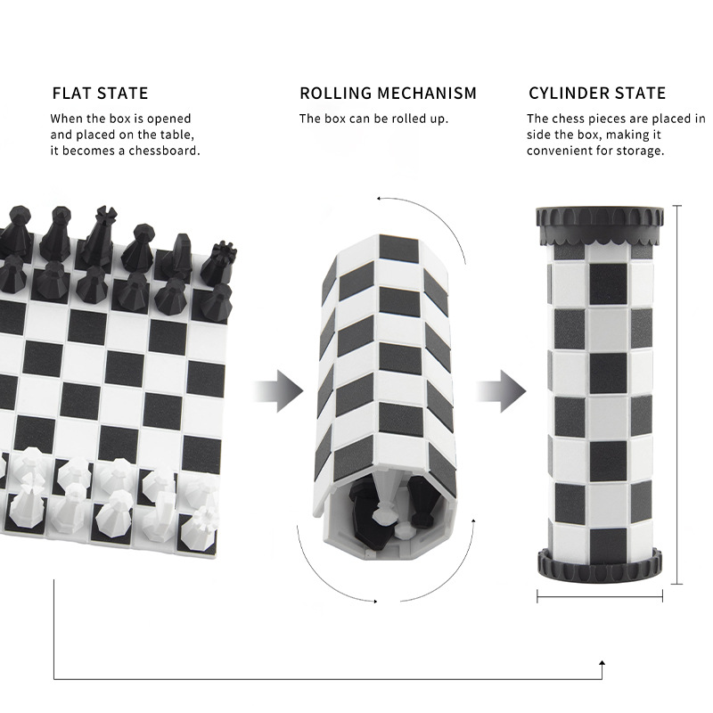 2 in 1 Portable Chess Game Set - Kids Outdoor Yard Games 评论和价格