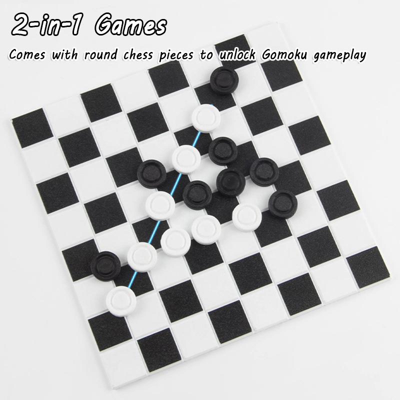 2 in 1 Portable Chess Game Set - Kids Outdoor Yard Games 评论和价格
